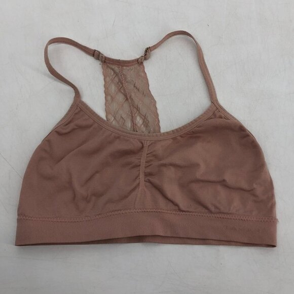 Tahari  blush pink seamless lace back bralette SP - Picture 4 of 14
